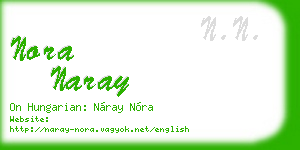 nora naray business card